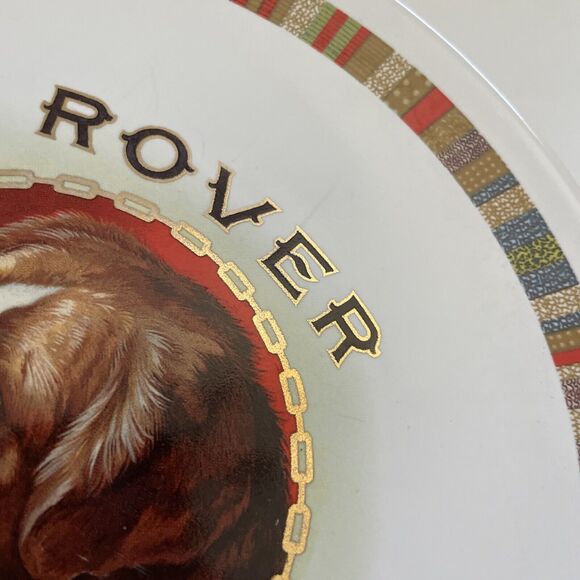 Pottery Barn Appetizer Plates Simion Batt‎ Fireside Club Salad EUC Cigar Theme - Picture 8 of 9